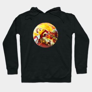 Solar Storm Soccer Ball – Fiery Abstract Cosmic Swirl Hoodie